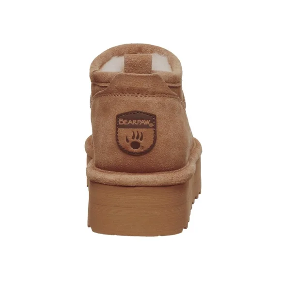 Bearpaw Women's Retro Super Shorty Suede Platform Bootie Brown New Size 5 and 9 - Picture 6 of 9